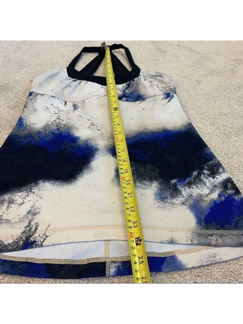 Lululemon scoop me up tank in Milky Way blue and black Sz 6